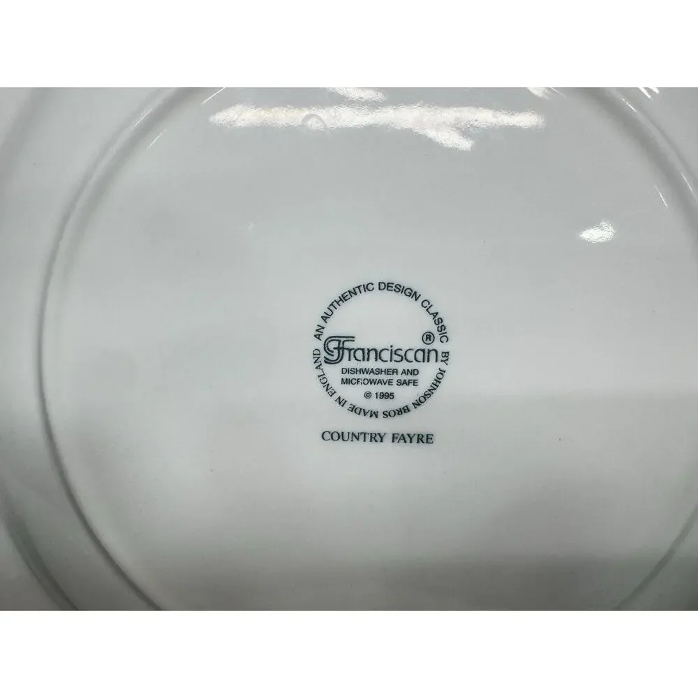 Franciscan Country Fayre Dinner Plate 10-5/8” ~Set Of 7
